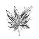 weed with hot chick tattoo design idea