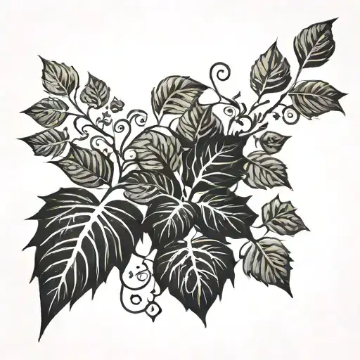 ivy vines tattoo design idea