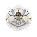 Ancient Egyptian hieroglyphics mixed with modern symbols representing teaching tattoo design idea