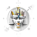 Ancient Egyptian hieroglyphics mixed with modern symbols representing teaching tattoo design idea