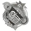 tattoo symbolizing the bond between two brothers, wrap around arm design tattoo design idea