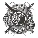 tattoo symbolizing the bond between two brothers, wrap around arm design tattoo design idea