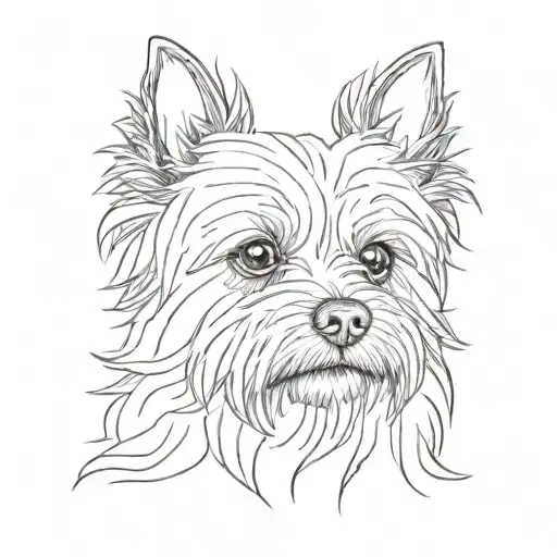 a yorkshire terrier tattoo design idea