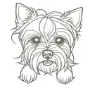 yorkie dog tattoo design idea