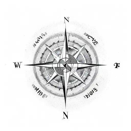 compass with runes 39 93 tattoo design idea