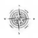 compass with runes 39 93 tattoo design idea