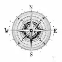 compass with runes 39 93 tattoo design idea