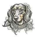 dachshund dog tattoo design idea