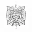 Greek key tattoo design idea