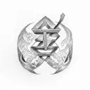 Greek key tattoo design idea