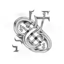 Greek key tattoo design idea