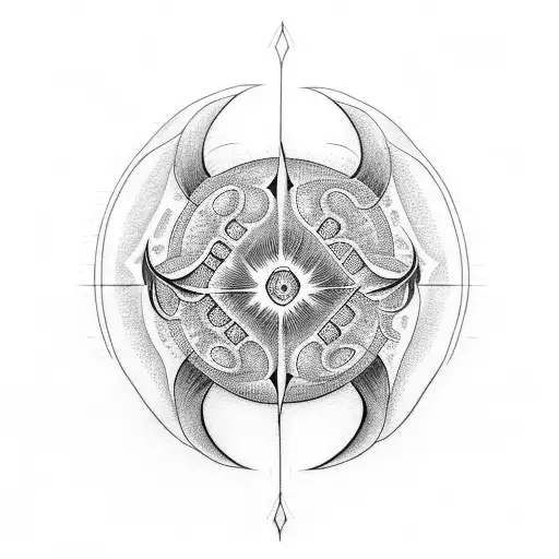 symetrical womb tattoo tattoo design idea