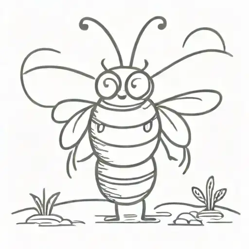bee sting funny tattoo design idea