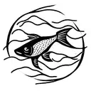 school of many little fish tattoo design idea