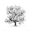 bonzai tree with orchidea  tattoo design idea