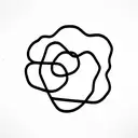 Minimalistic Mandelbrot with lines tattoo design idea