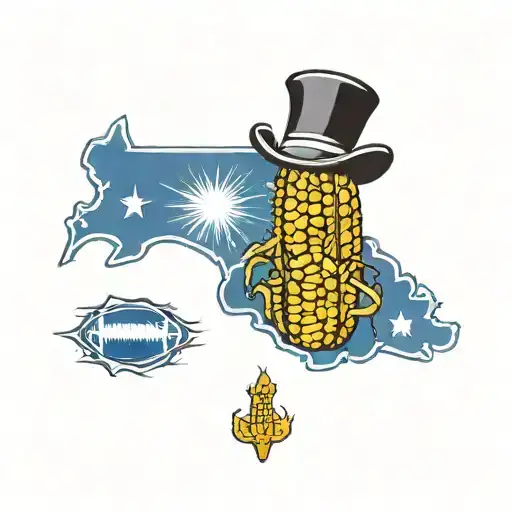 State of Indiana, football, corn, busch light beer tattoo design idea