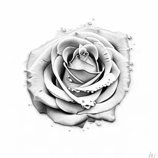 realism rose nipple tattoo design idea