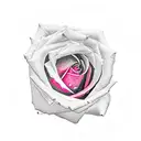 realism rose pink red colour around nipple tattoo design idea