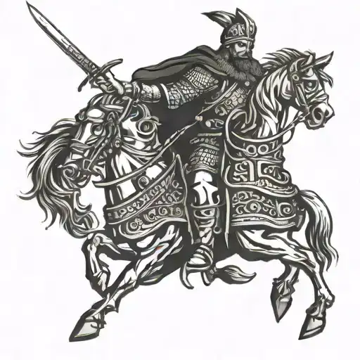 stefan the great fighting turks to defend moldova  tattoo design idea