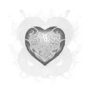 A dotwork tattoo of a chaotic heart-shaped in s labyrinth, representing the client's complex and passionate personality. tattoo design idea