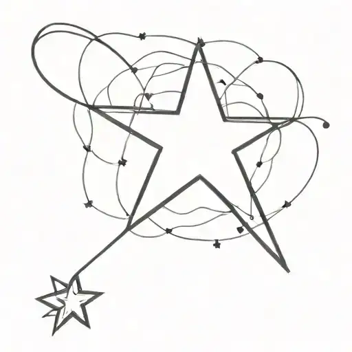 super nova star tattoo design idea