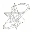 super nova star collapse tattoo design idea