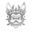 A mesmerizing tattoo showcasing a fusion of Pikachu, Grogu, Goku, and Yoshi, symbolizing the client's love for cartoons and their favorite characters tattoo design idea