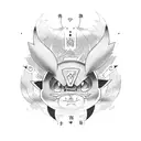 A mesmerizing tattoo showcasing a fusion of Pikachu, Grogu, Goku, and Yoshi, symbolizing the client's love for cartoons and their favorite characters tattoo design idea