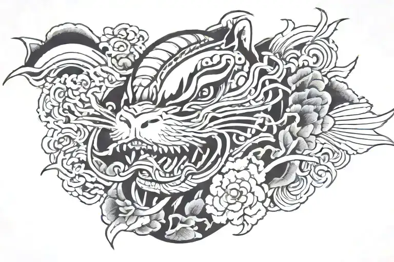 Lip tattoo design idea