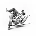 Jiu Jitsu match tattoo design idea