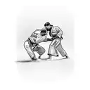 Jiu Jitsu match tattoo design idea
