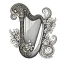 guinness harp tattoo design idea