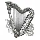 guinness harp tattoo design idea