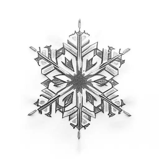 snowflake clover tattoo design idea
