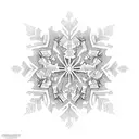 snowflake tattoo design idea