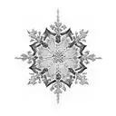 snowflake tattoo design idea