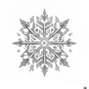 snowflake tattoo design idea