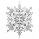 snowflake tattoo design idea