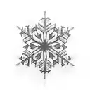 snowflake clover tattoo design idea