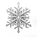 snowflake clover tattoo design idea