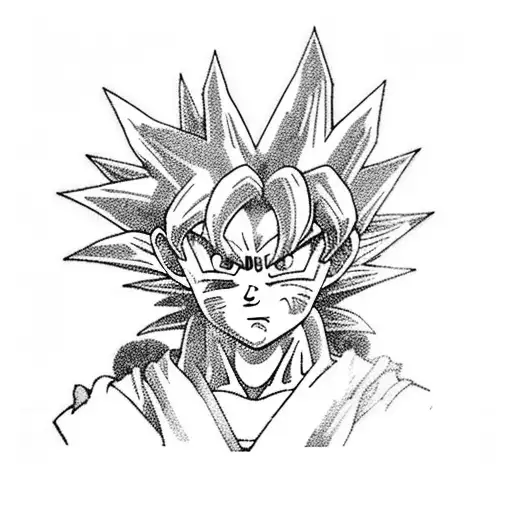 Goku ultra instinto  tattoo design idea