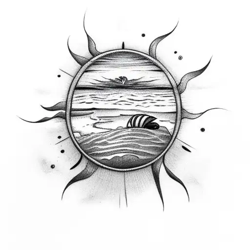 Beach  Mountain Maj Beers footy lads  Family Fire Surf board  Fishing  Sun/moon tattoo design idea