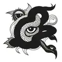 snake and eye meaningful tattoos standing tattoo design idea