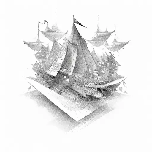 paper in the wind tattoo design idea