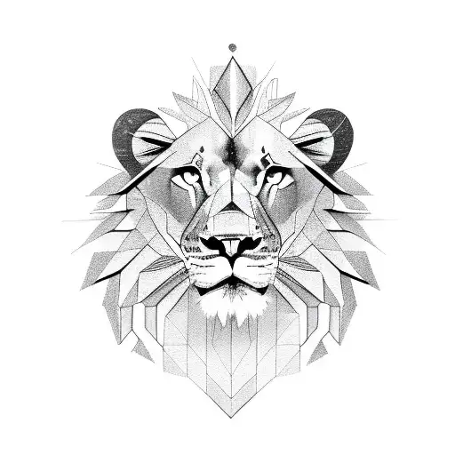 1900 Geometric Lion Tattoo Illustrations RoyaltyFree Vector Graphics   Clip Art  iStock