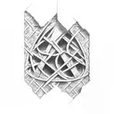 stone walls fall down tattoo design idea