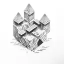 stone walls fall down tattoo design idea