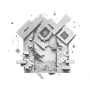 brick wall falling down  tattoo design idea