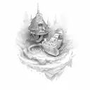 paper in the wind tattoo design idea